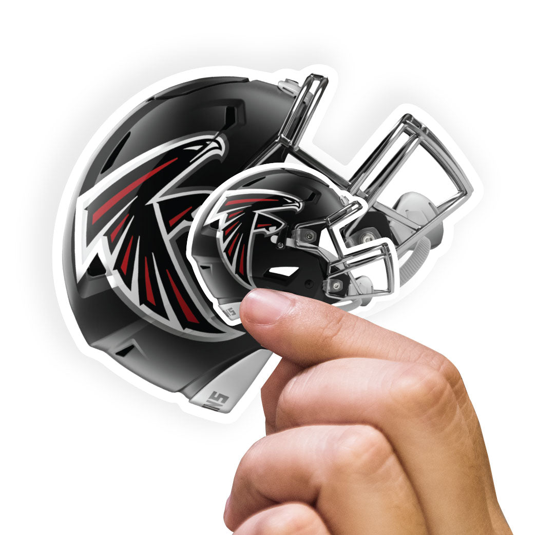 Atlanta Falcons - 5 Helmet Minis (Mixed Sizes) - Official NFL - Reusable Vinyl Decals