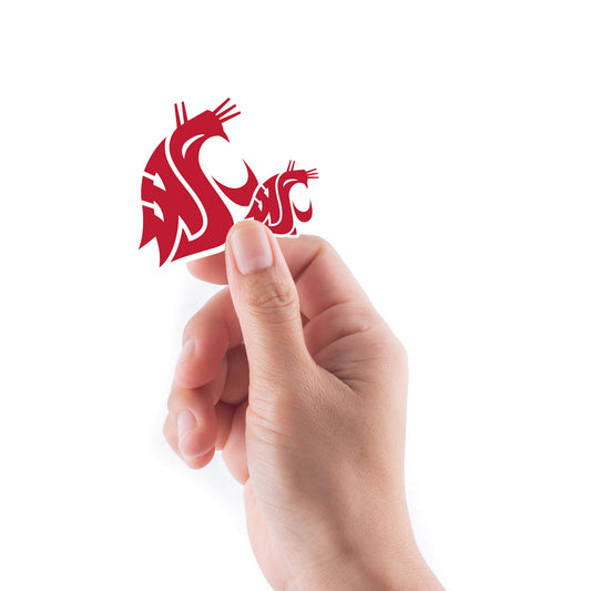 Washington State Cougars - 5 Logo Minis (Mixed Sizes) - Official NCAA - Reusable Vinyl Decals