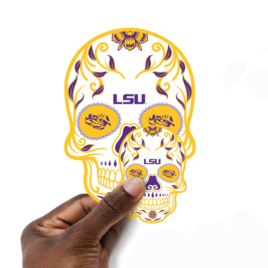 LSU Tigers - 5 Sugar Skull Logo Minis (Mixed Sizes) - Official NCAA - Reusable Vinyl Decals