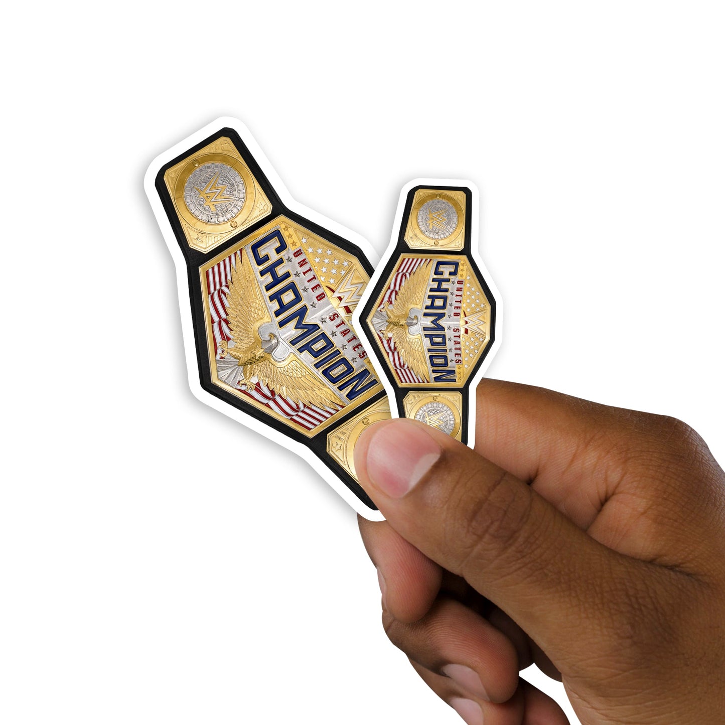 United States Title - 5 Logo Minis (Mixed Sizes) - Official WWE - Reusable Vinyl Decals