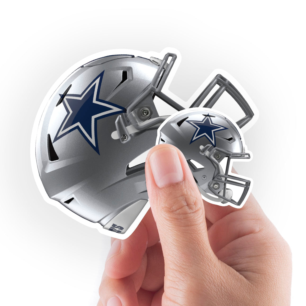 Dallas Cowboys - 5 Helmet Minis (Mixed Sizes) - Official NFL - Reusable Vinyl Decals