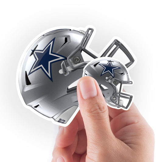 Dallas Cowboys - 5 Helmet Minis (Mixed Sizes) - Official NFL - Reusable Vinyl Decals