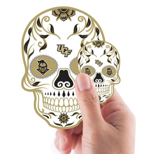 UCF Knights - 5 Sugar Skull Logo Minis (Mixed Sizes) - Official NCAA - Reusable Vinyl Decals
