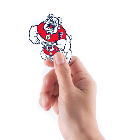 Fresno State Bulldogs - 5 Logo Minis (Mixed Sizes) - Official NCAA - Reusable Vinyl Decals