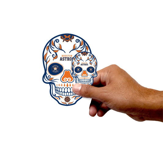Houston Astros - 5 Sugar Skull Logo Minis (Mixed Sizes) - Official MLB - Reusable Vinyl Decals