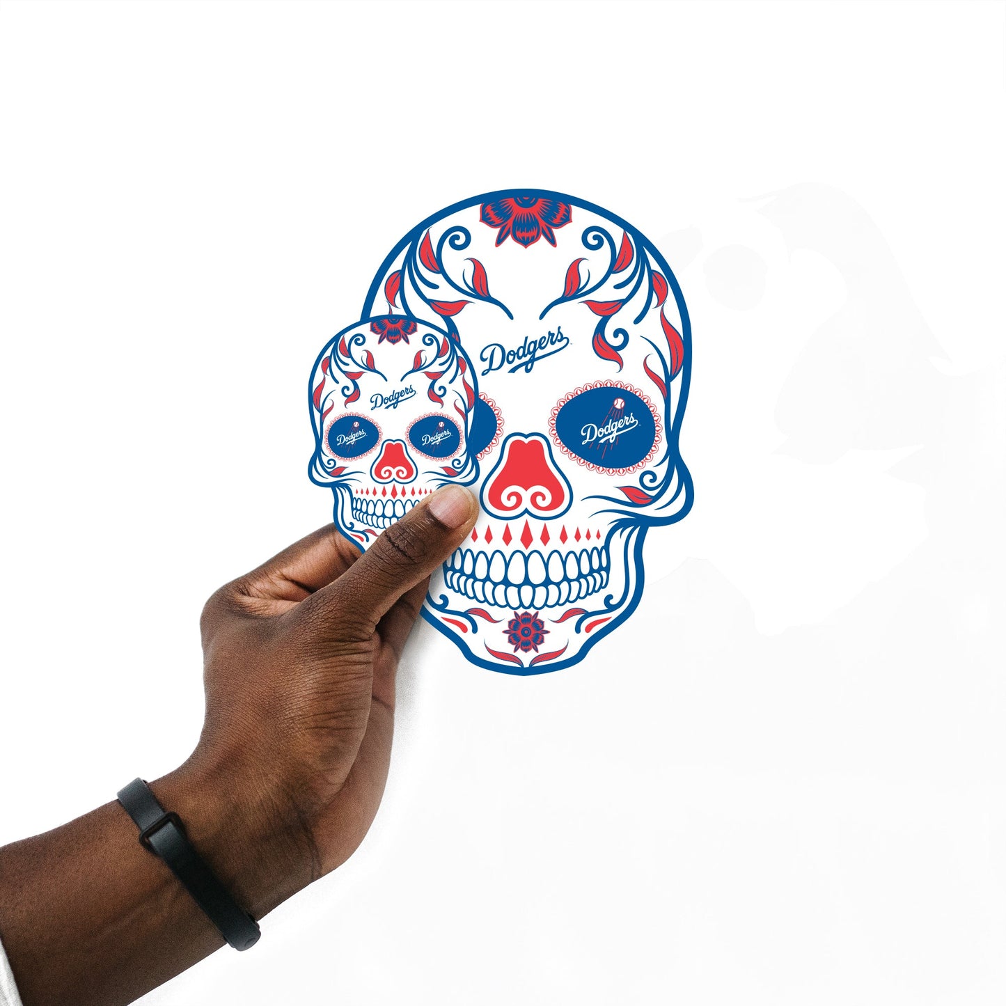 Los Angeles Dodgers - 5 Sugar Skull Logo Minis (Mixed Sizes) - Official MLB - Reusable Vinyl Decals