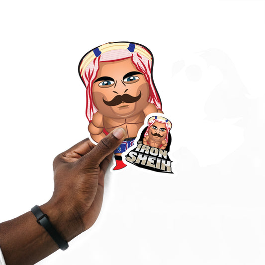 Iron Sheik - 5 Minis (Mixed Sizes) - Official WWE - Reusable Vinyl Decals
