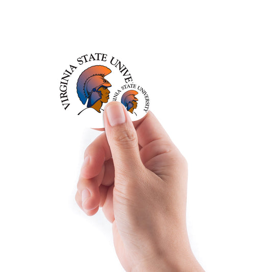 Virginia State Trojans - 5 Logo Minis (Mixed Sizes) - Official NCAA - Reusable Vinyl Decals