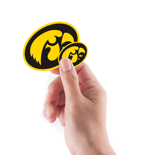 Iowa Hawkeyes - 5 Logo Minis (Mixed Sizes) - Official NCAA - Reusable Vinyl Decals