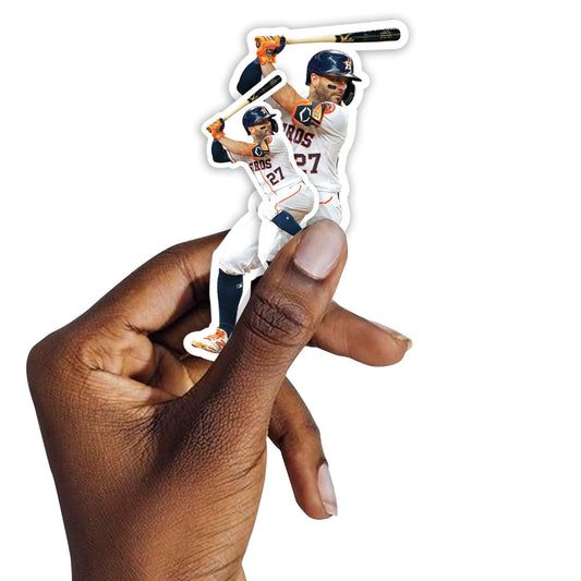 José Altuve - 5 Player Minis (Mixed Sizes) - Official MLB - Houston Astros - Reusable Vinyl Decals