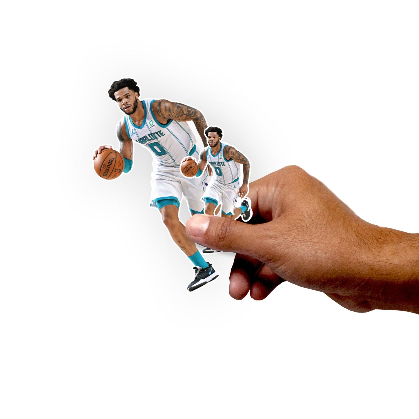 Miles Bridges - 5 Minis (Mixed Sizes) - Official NBA - Charlotte Hornets - Reusable Vinyl Decals