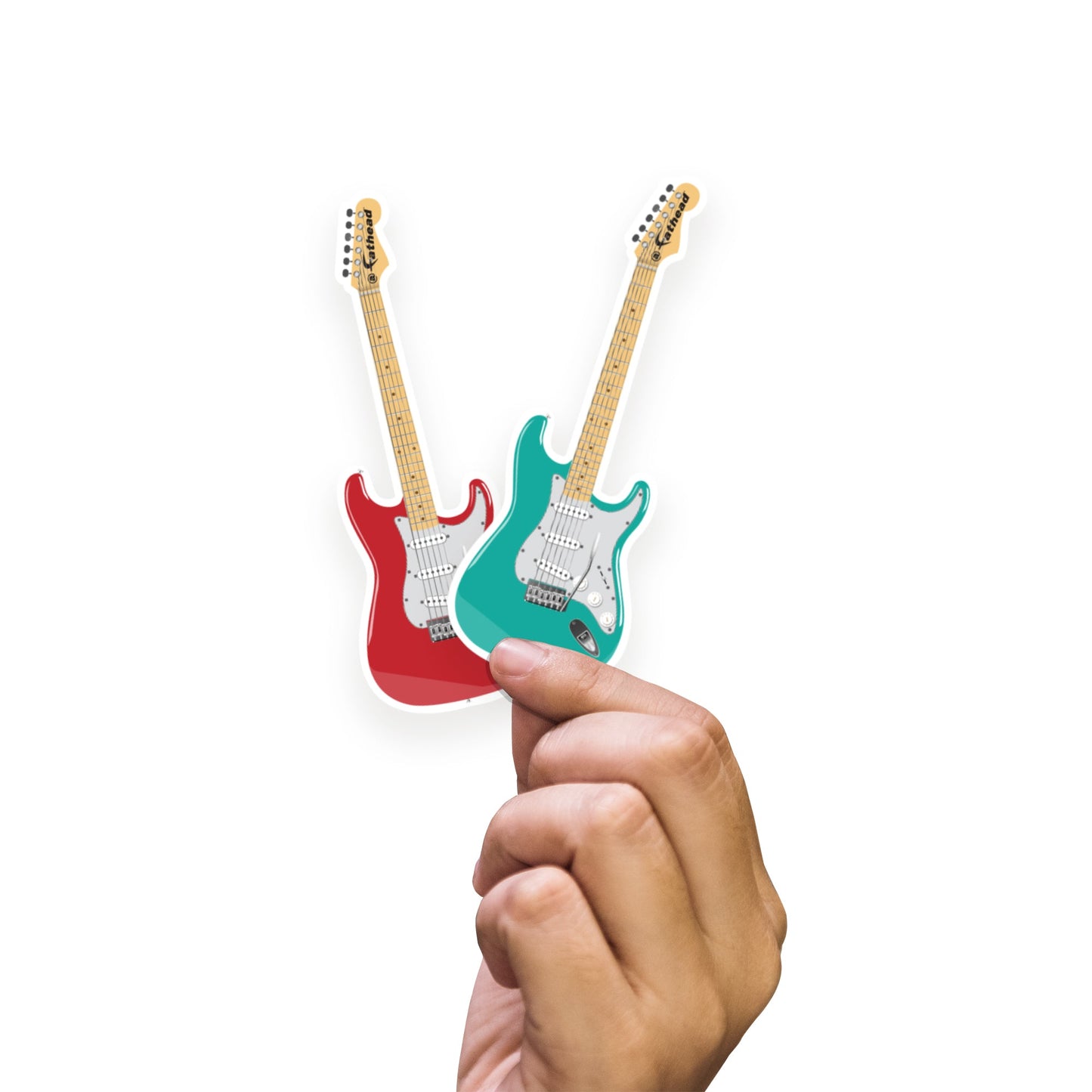 Sheet of 3 -Guitars: Electric Guitar 3 Minis - Removable Adhesive Decal