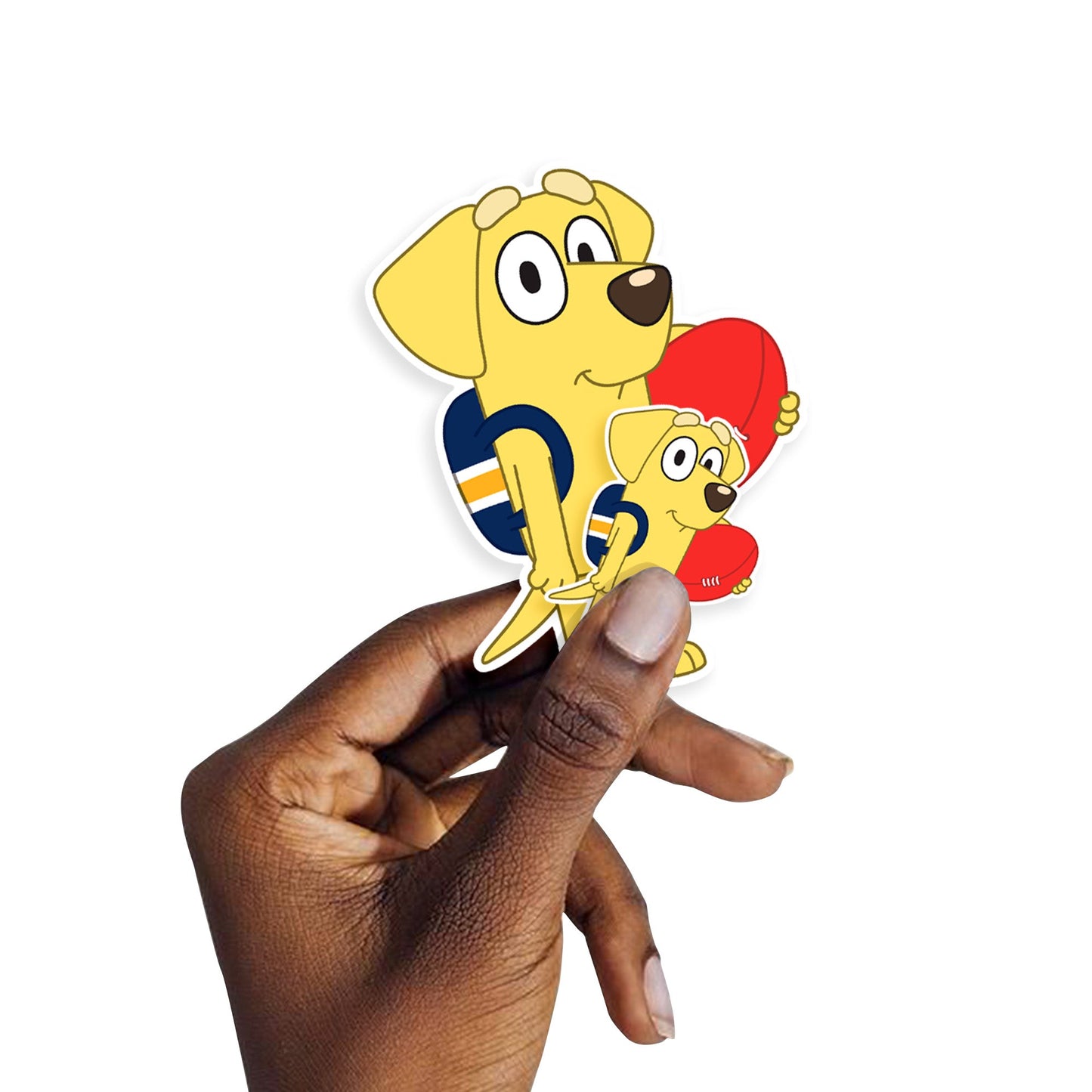 Bluey - 5 Character Minis (Mixed Sizes) - Official BBC - Lucky - Reusable Vinyl Decals
