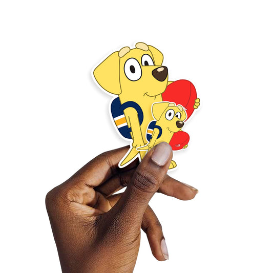 Bluey - 5 Character Minis (Mixed Sizes) - Official BBC - Lucky - Reusable Vinyl Decals