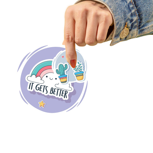 Sheet of 5 -Back to School:  It Gets Better Minis        -   Removable    Adhesive Decal