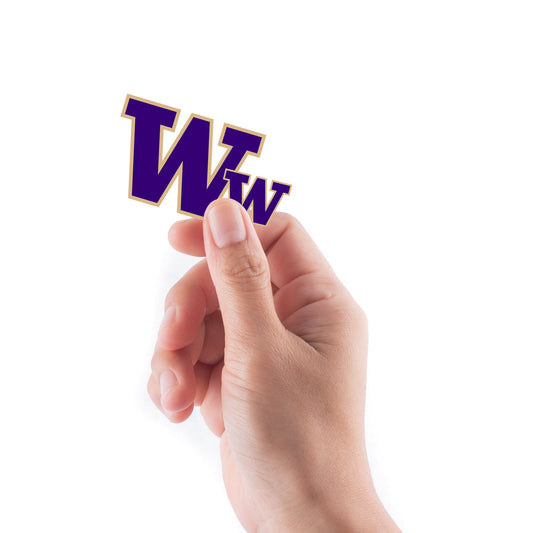 U of Washington - 5 Logo Minis (Mixed Sizes) - Official NCAA - Washington Huskies - Reusable Vinyl Decals