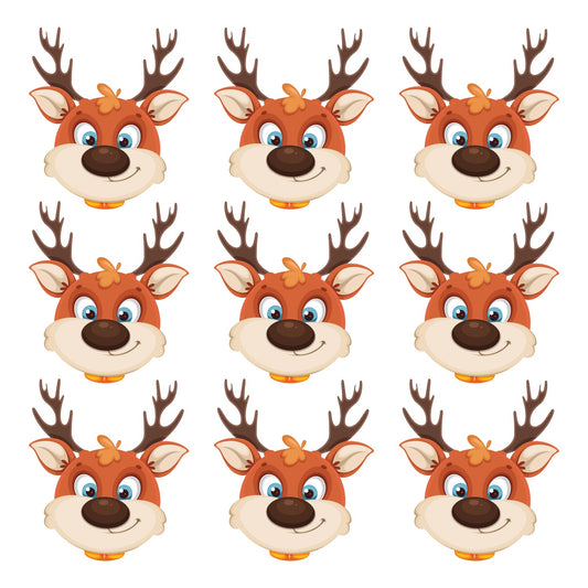 Rudolph - 1 Big Head Minis - Christmas - Official - Cardstock Cutouts