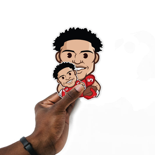 Drake London - 5 Emoji Minis (Mixed Sizes) - Official NFLPA - Atlanta Falcons - Reusable Vinyl Decals