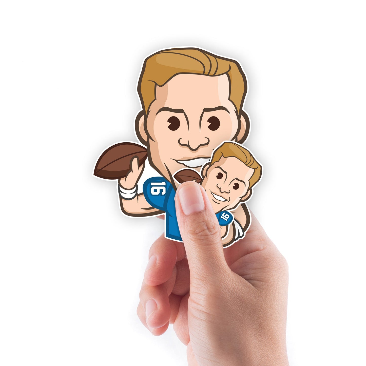 Jared Goff - 5 Emoji Minis (Mixed Sizes) - Official NFLPA - Detroit Lions - Reusable Vinyl Decals