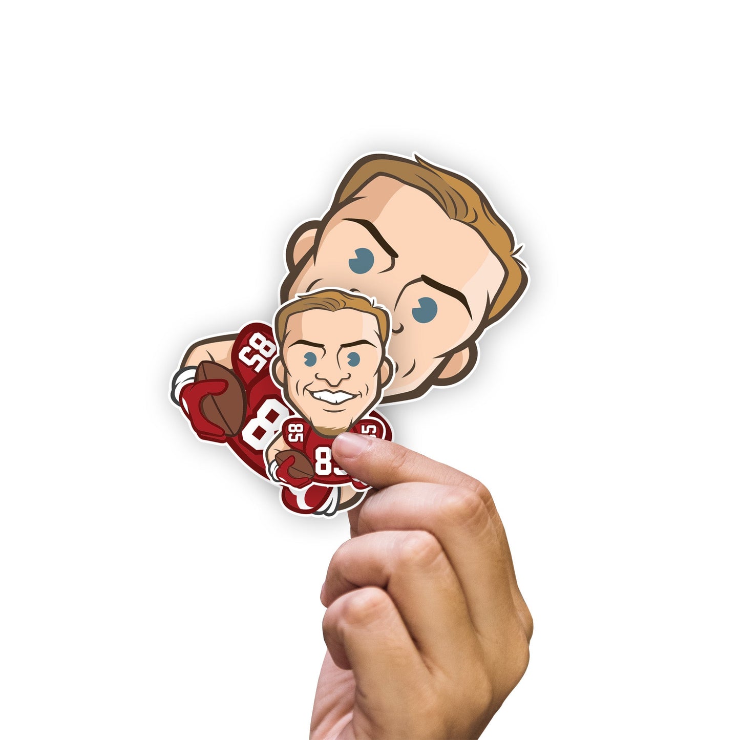 George Kittle - 5 Emoji Minis (Mixed Sizes) - Official NFLPA - San Francisco 49ers - Reusable Vinyl Decals