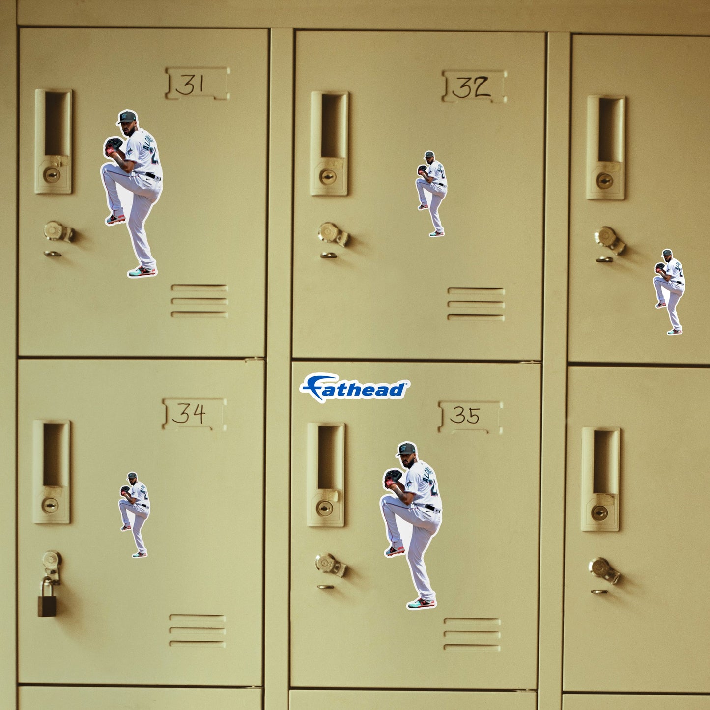 Sandy Alcantara - 5 Player Minis (Mixed Sizes) - Official MLB - Miami Marlins - Reusable Vinyl Decals
