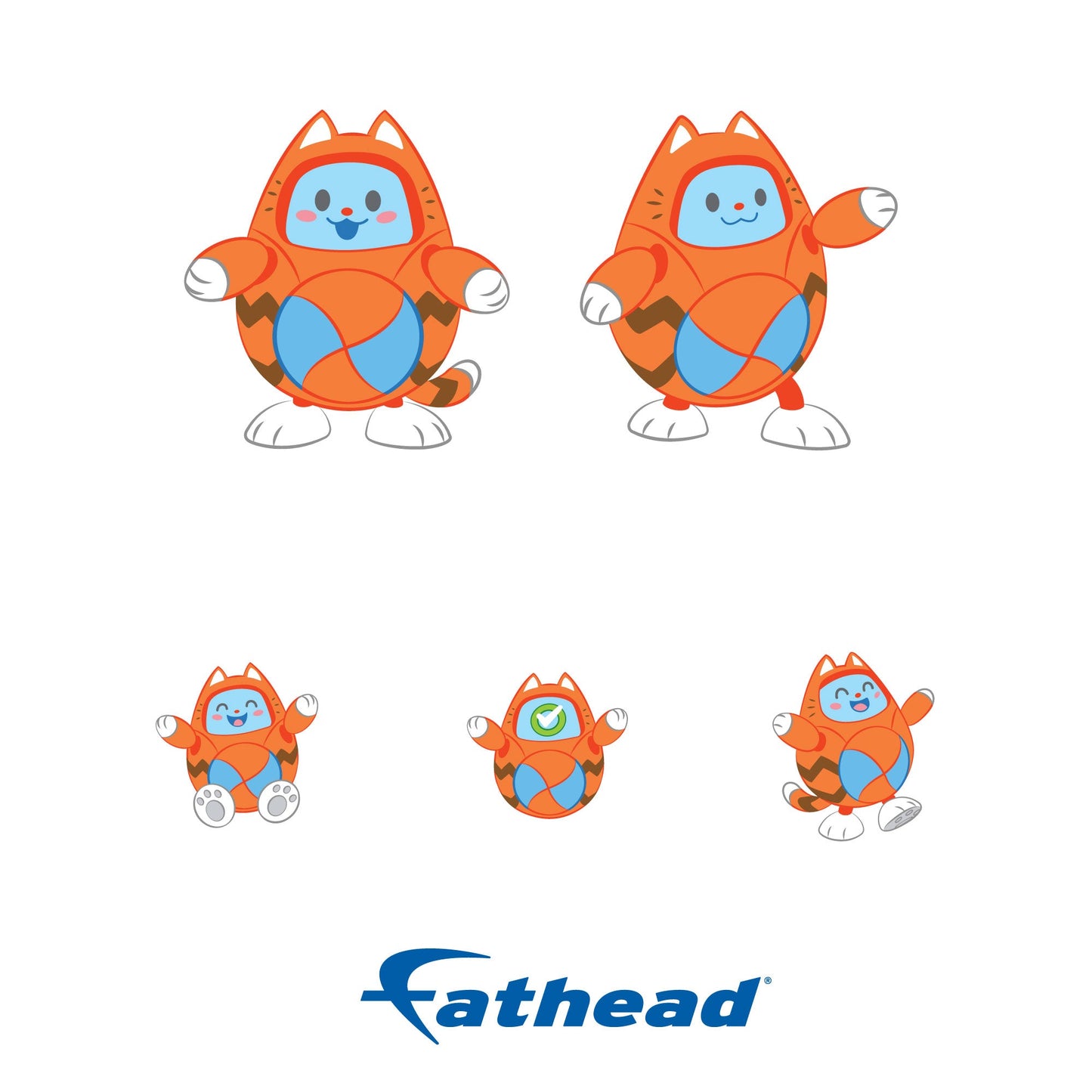 Blippi - 5 Minis (Mixed Sizes) - Official Tabbs - Reusable Vinyl Decals