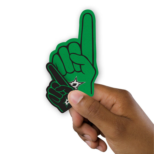 Dallas Stars - 5 Foam Finger Minis (Mixed Sizes) - Official NHL - Reusable Vinyl Decals