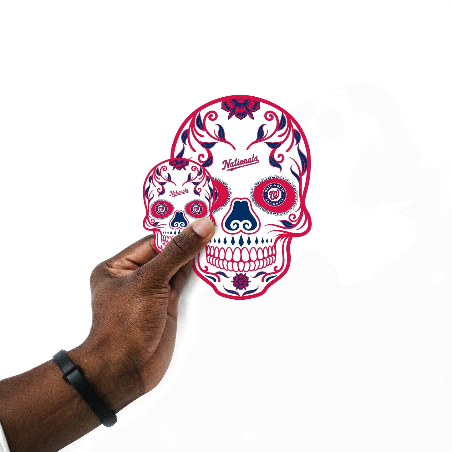 Washington Nationals - 5 Sugar Skull Logo Minis (Mixed Sizes) - Official MLB - Reusable Vinyl Decals