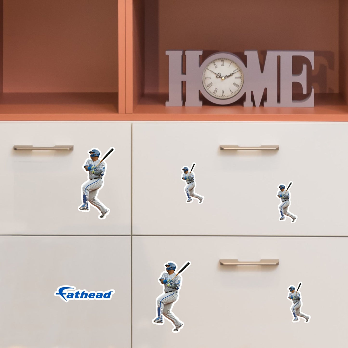 Salvador Perez - 5 Player Minis (Mixed Sizes) - Official MLB - Kansas City Royals - Reusable Vinyl Decals