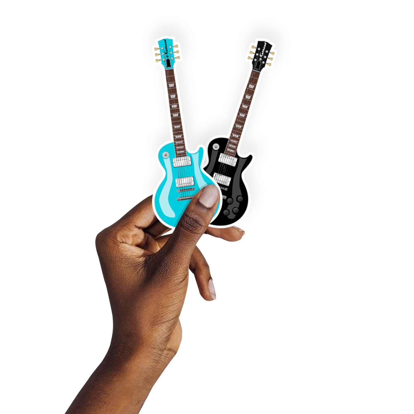 Sheet of 3 -Guitars: Electric Guitar 1 Minis - Removable Adhesive Decal