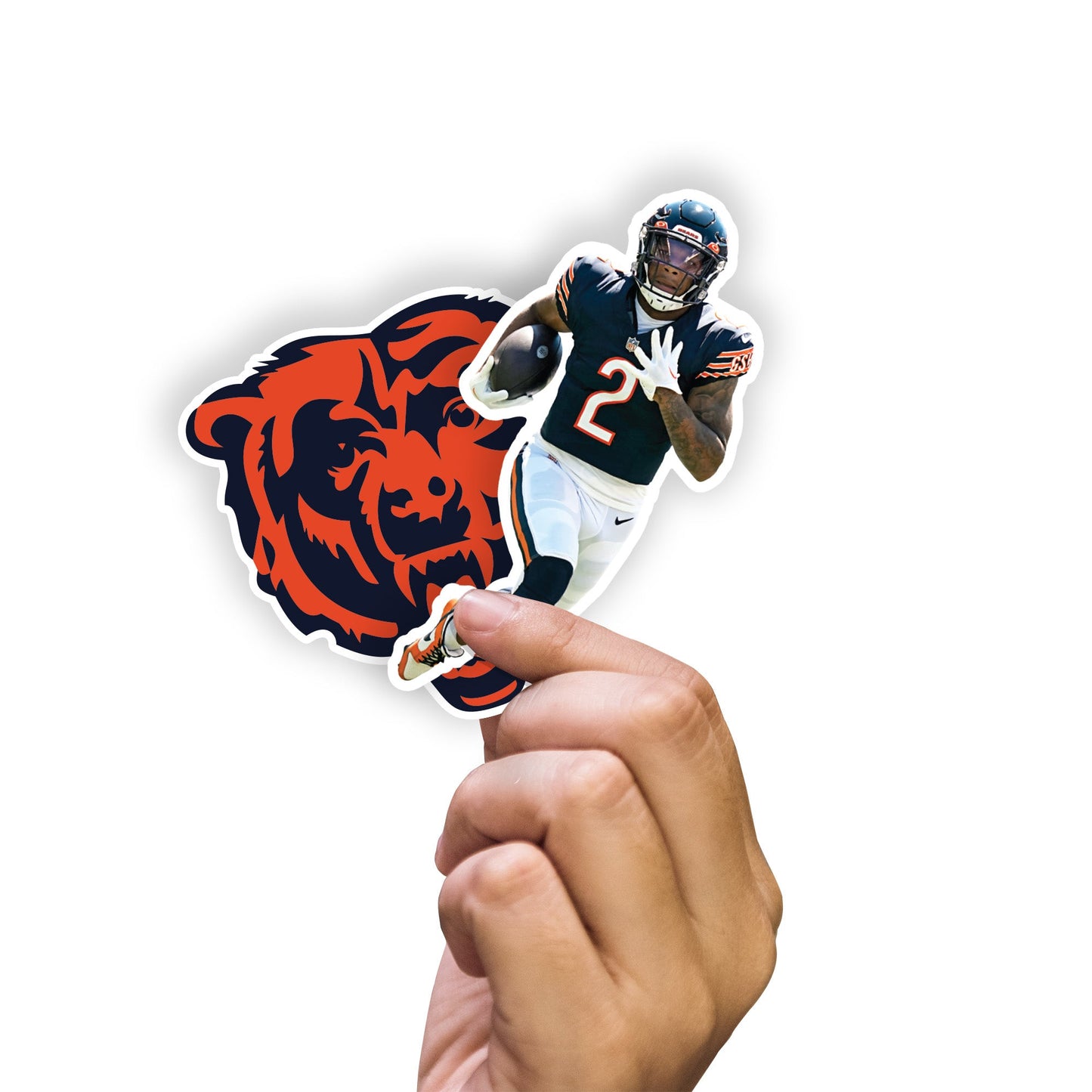 DJ Moore - 5 Minis (Mixed Sizes) - Official NFL - Chicago Bears - Reusable Vinyl Decals