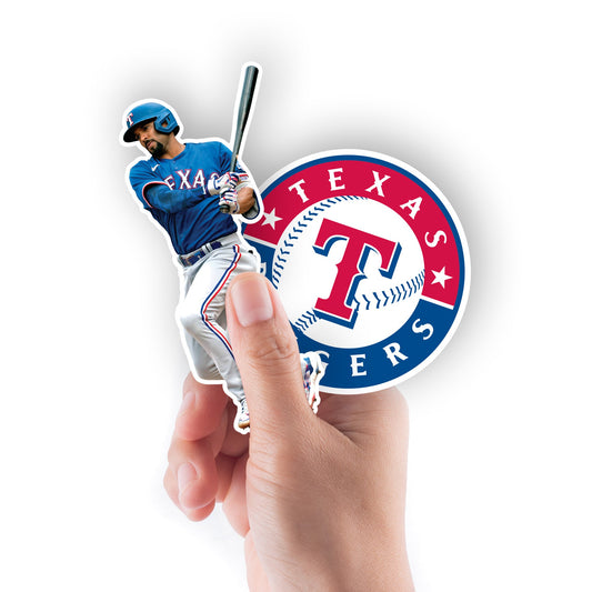 Marcus Semien - 5 Minis (Mixed Sizes) - Official MLB - Texas Rangers - Reusable Vinyl Decals