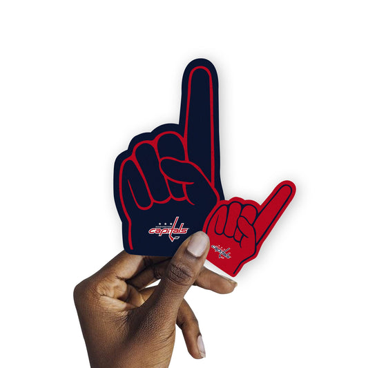 Washington Capitals - 4 Foam Finger Minis (Mixed Sizes) - Official NHL - Reusable Vinyl Decals