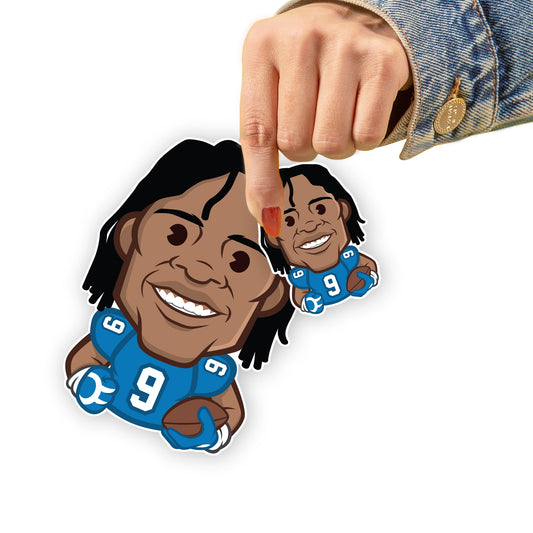 Jameson Williams - 5 Emoji Minis (Mixed Sizes) - Official NFLPA - Detroit Lions - Reusable Vinyl Decals