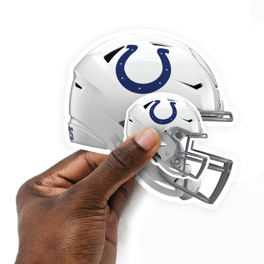 Indianapolis Colts - 5 Helmet Minis (Mixed Sizes) - Official NFL - Reusable Vinyl Decals