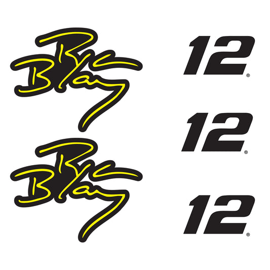 Ryan Blaney - 5 Logo Minis (Mixed Sizes) - Official NASCAR - Reusable Vinyl Decals