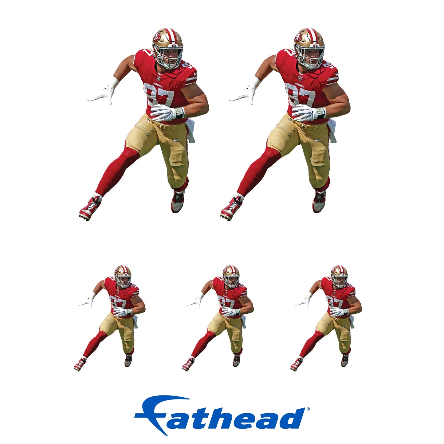 Nick Bosa - 5 Minis (Mixed Sizes) - Official NFL - San Francisco 49ers - Reusable Vinyl Decals