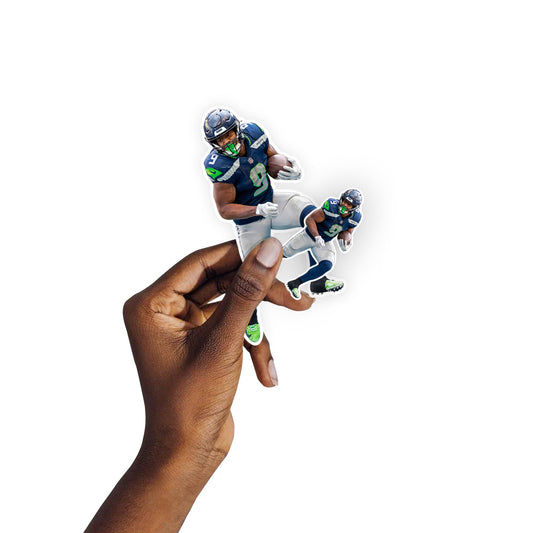 Kenneth Walker III - 5 Minis (Mixed Sizes) - Official NFL - Seattle Seahawks - Reusable Vinyl Decals