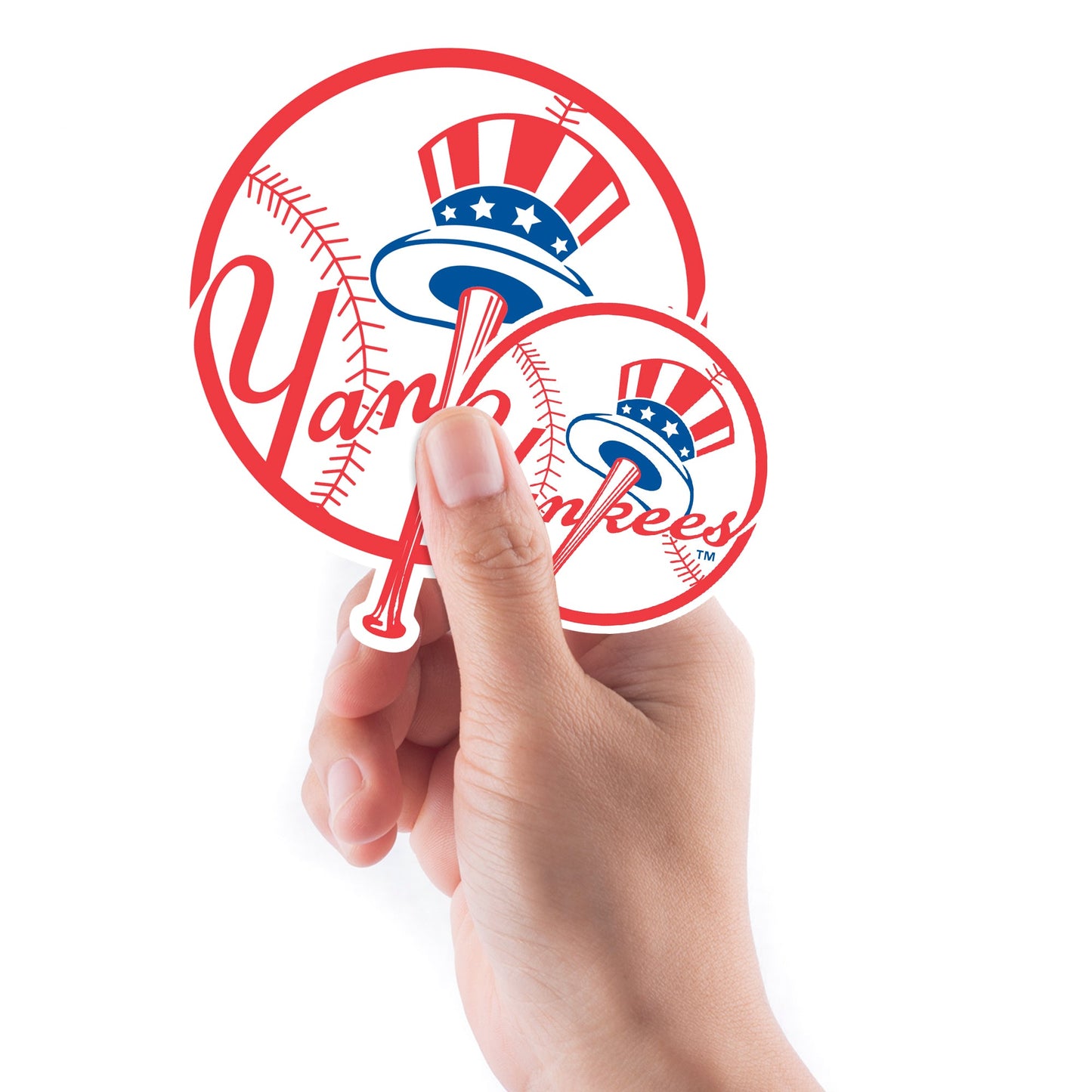 New York Yankees - 5 Logo Minis (Mixed Sizes) - Official MLB - Reusable Vinyl Decals