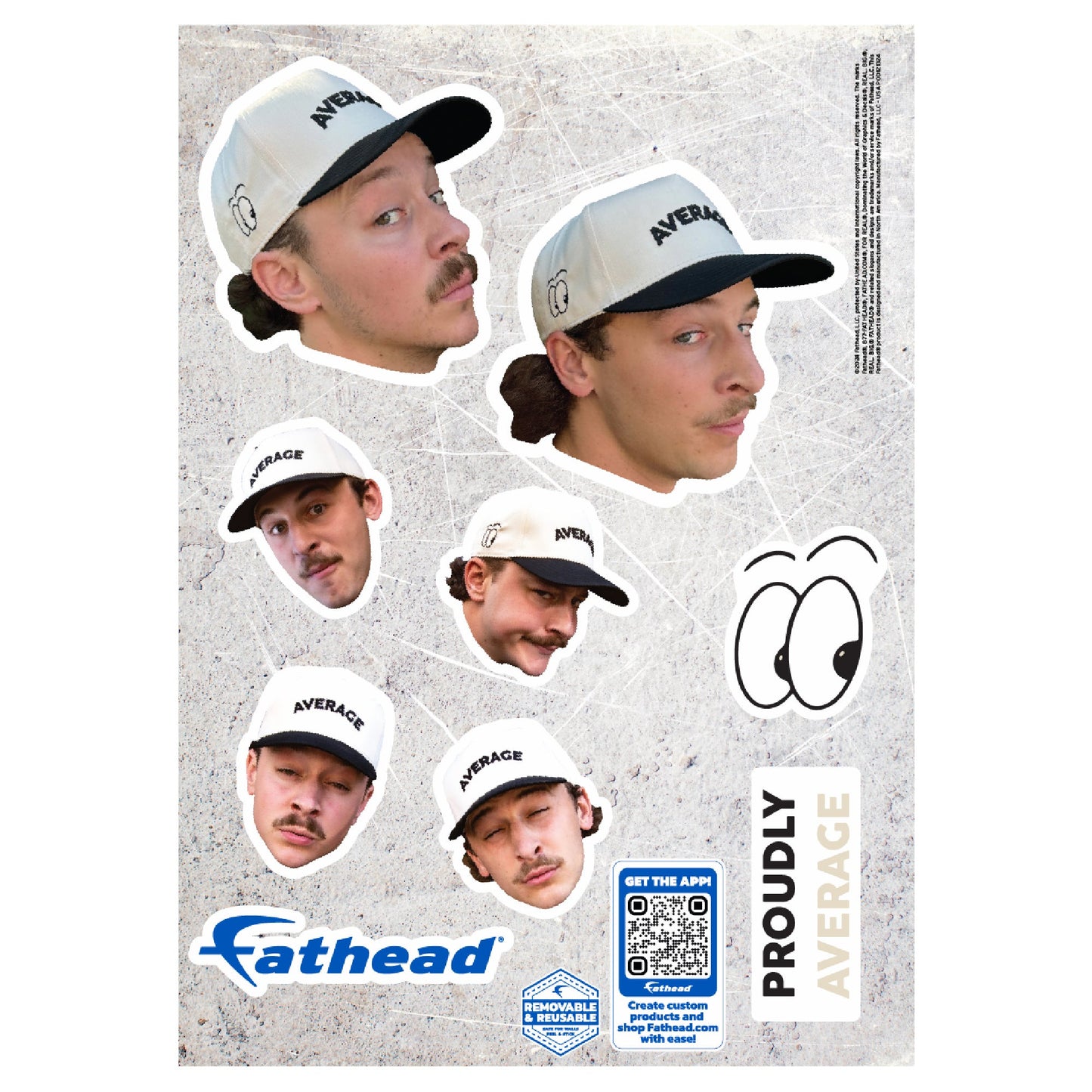 The Pointer Brothers - 8 Henry and Mike Multi-Face Minis (Mixed Sizes) - Officially Licensed - Reusable Vinyl Decals