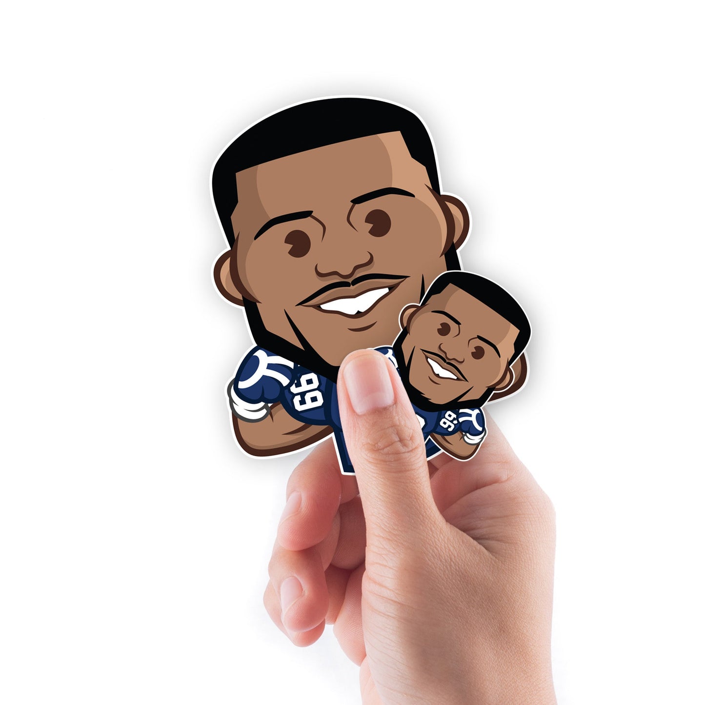 Aaron Donald - 5 Emoji Minis (Mixed Sizes) - Official NFLPA - Los Angeles Rams - Reusable Vinyl Decals