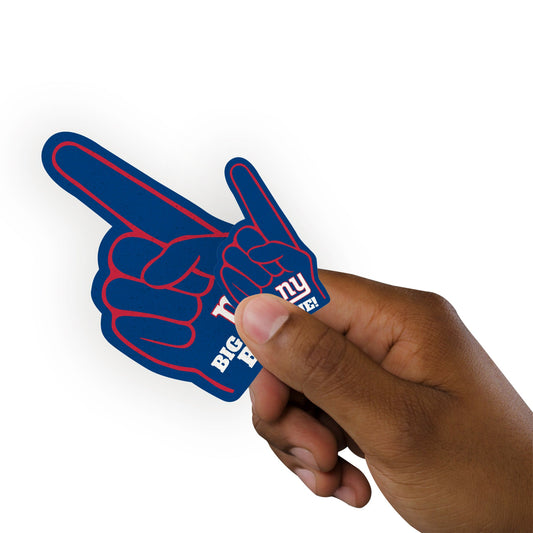 New York Giants - 4 Foam Finger Minis (Mixed Sizes) - Official NFL - Reusable Vinyl Decals