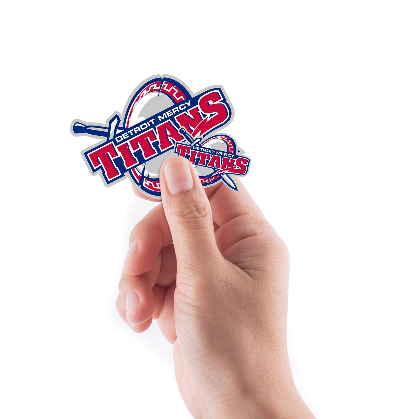 Detroit Mercy Titans - 5 Logo Minis (Mixed Sizes) - Official NCAA - Reusable Vinyl Decals