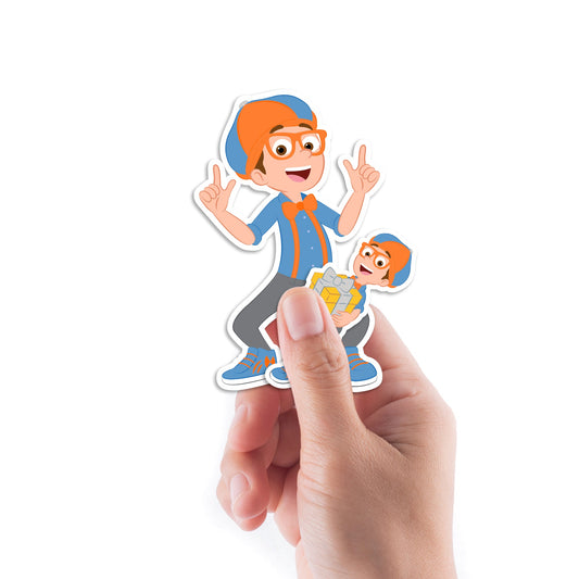 Blippi - 5 Character Minis (Mixed Sizes) - Official Blippi - Reusable Vinyl Decals