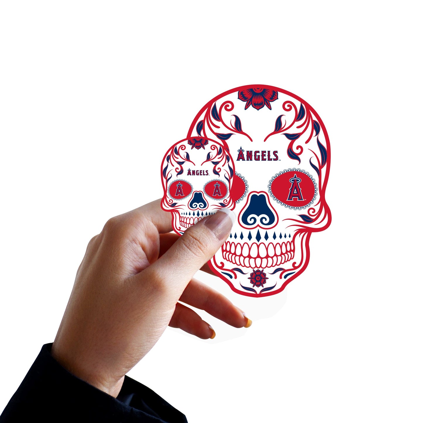 Los Angeles Angels - 5 Sugar Skull Logo Minis (Mixed Sizes) - Official MLB - Reusable Vinyl Decals