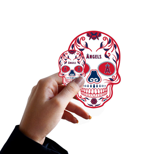 Los Angeles Angels - 5 Sugar Skull Logo Minis (Mixed Sizes) - Official MLB - Reusable Vinyl Decals