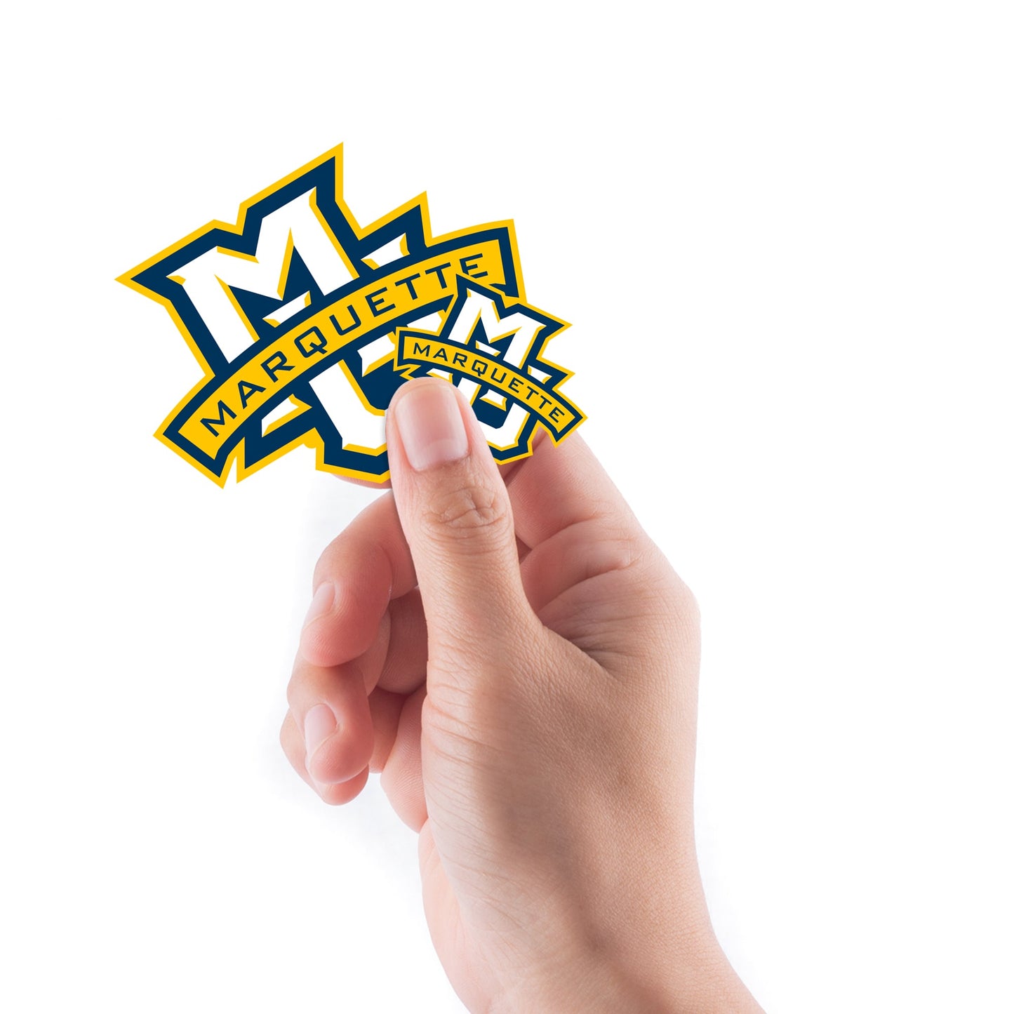Marquette Golden Eagles - 5 Logo Minis (Mixed Sizes) - Official NCAA - Reusable Vinyl Decals