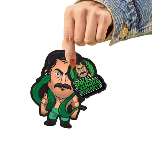 Jake The Snake - 5 Minis (Mixed Sizes) - Official WWE - Reusable Vinyl Decals