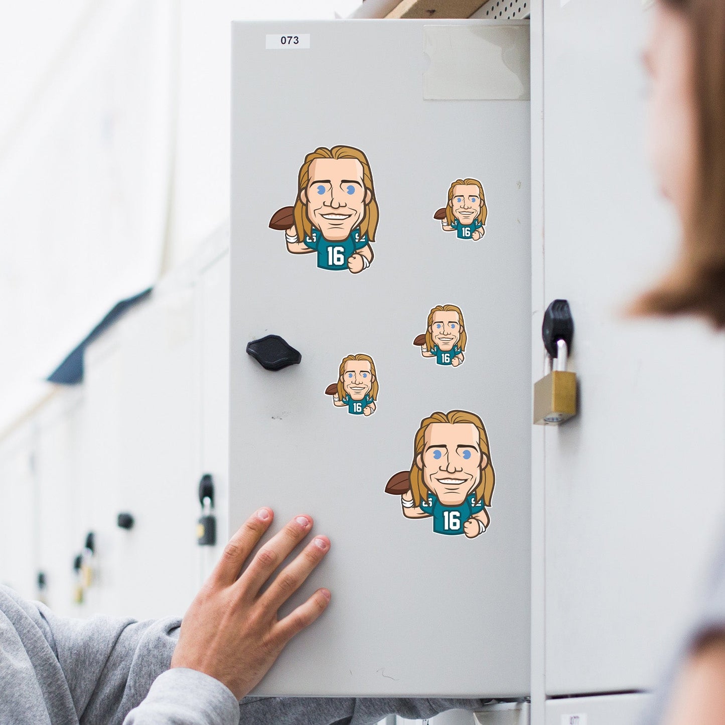 Trevor Lawrence - 5 Emoji Minis (Mixed Sizes) - Official NFLPA - Jacksonville Jaguars - Reusable Vinyl Decals