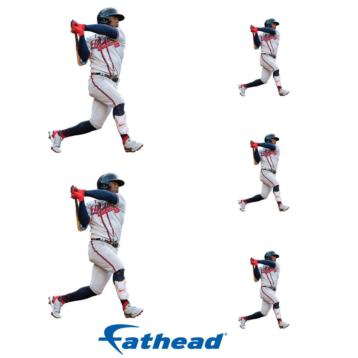 Ozzie Albies - 5 Player Minis (Mixed Sizes) - Official MLB - Atlanta Braves - Reusable Vinyl Decals